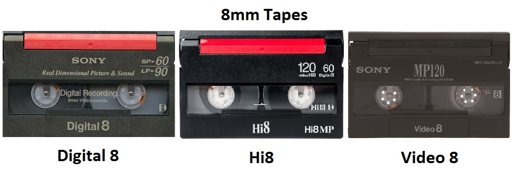 Video8, Hi8 & Digital 8mm Tapes - VHS to DVD Conversion & Video Tape  Digitization in Sydney