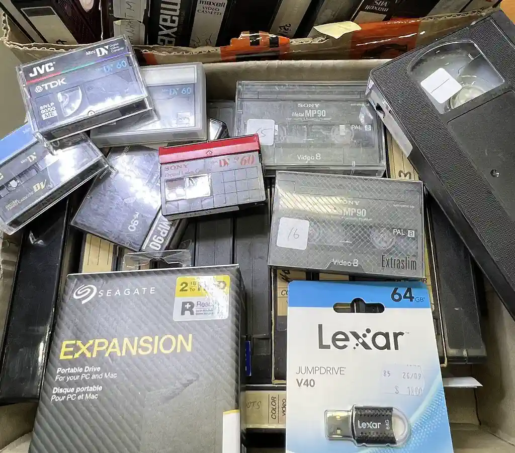 video tapes to USB conversion. Mini DV tapes to HDD. Hi8 to portable hard drive transfer service by Works Perfect Sydney